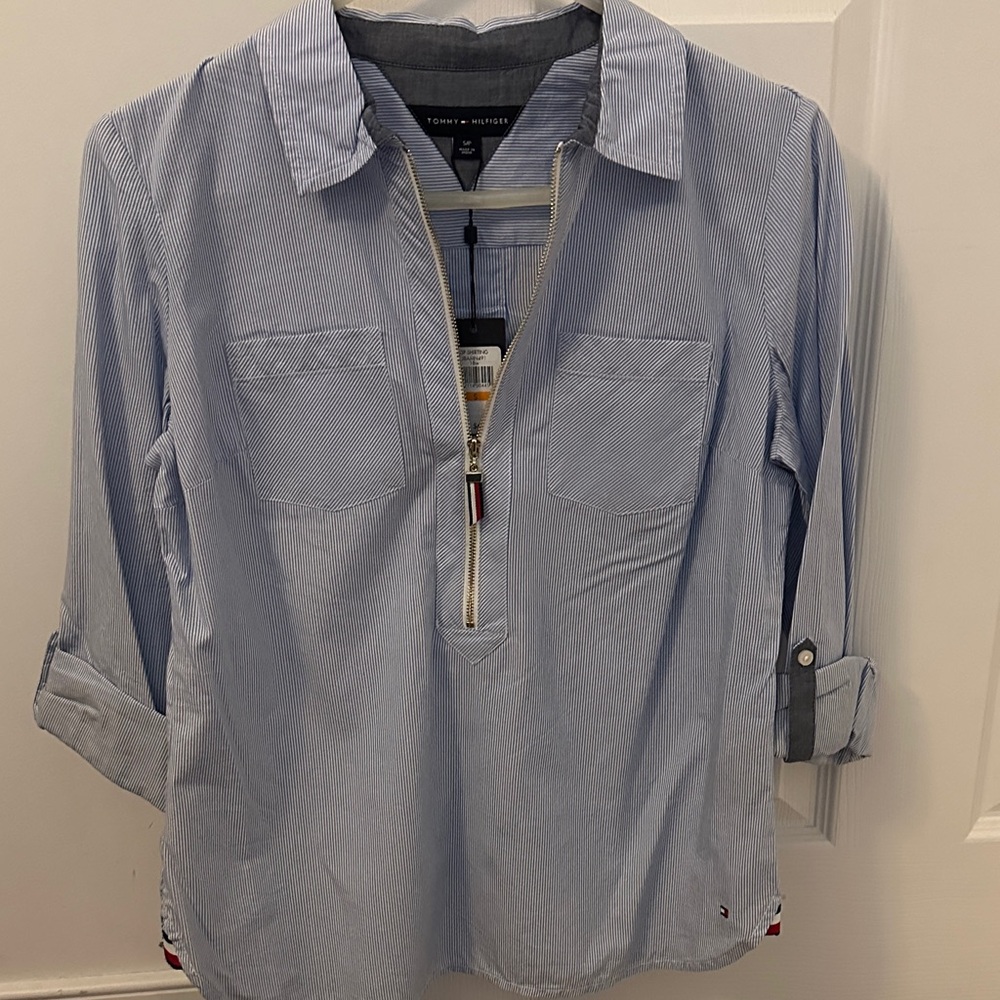 Tommy Hilfiger Light Blue Casual Button Down Shirt